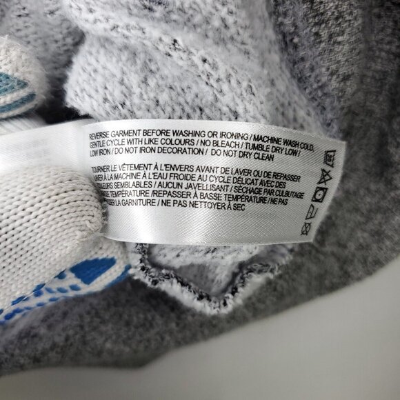 Roots Canada Hoodie Sweatshirt Mens XS Gray Beaver Velvet Logo Pullover Pockets - Picture 8 of 12